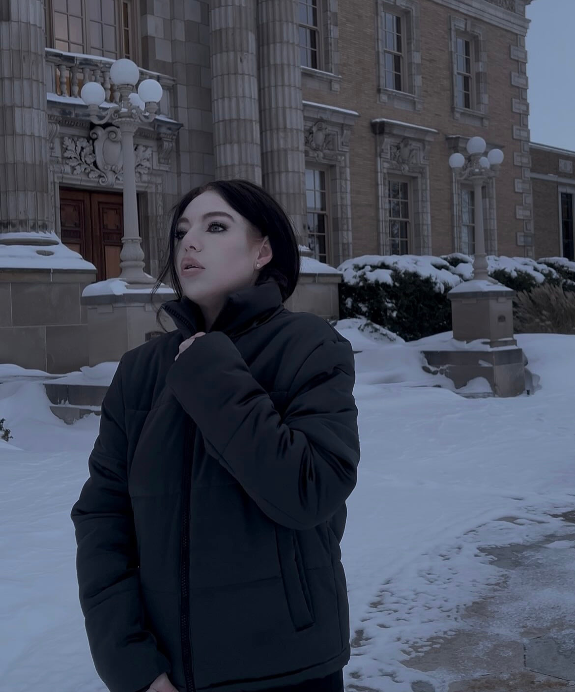 the silk puffer in bone or noir [unisex]