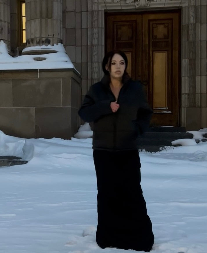 the silk puffer in bone or noir [unisex]