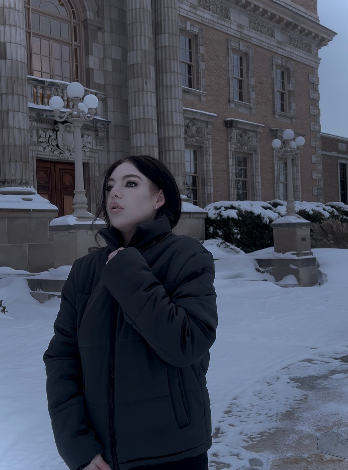 the silk puffer in bone or noir [unisex]