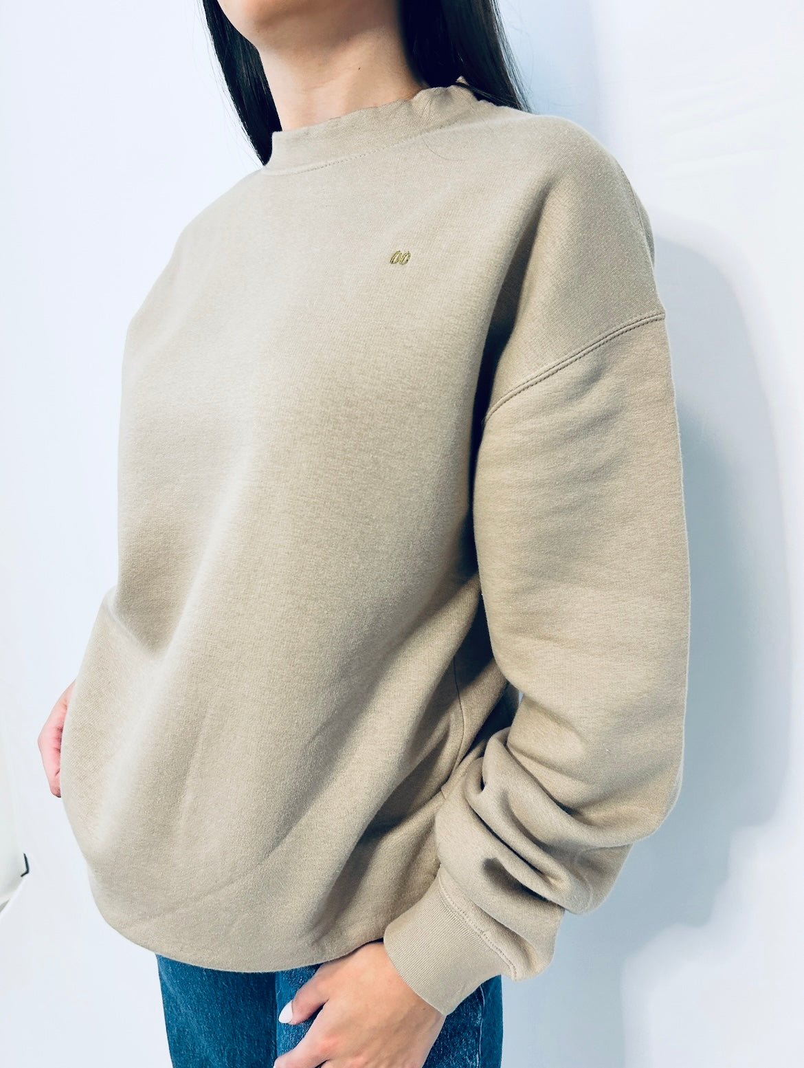 00 sweatshirt crew: sand