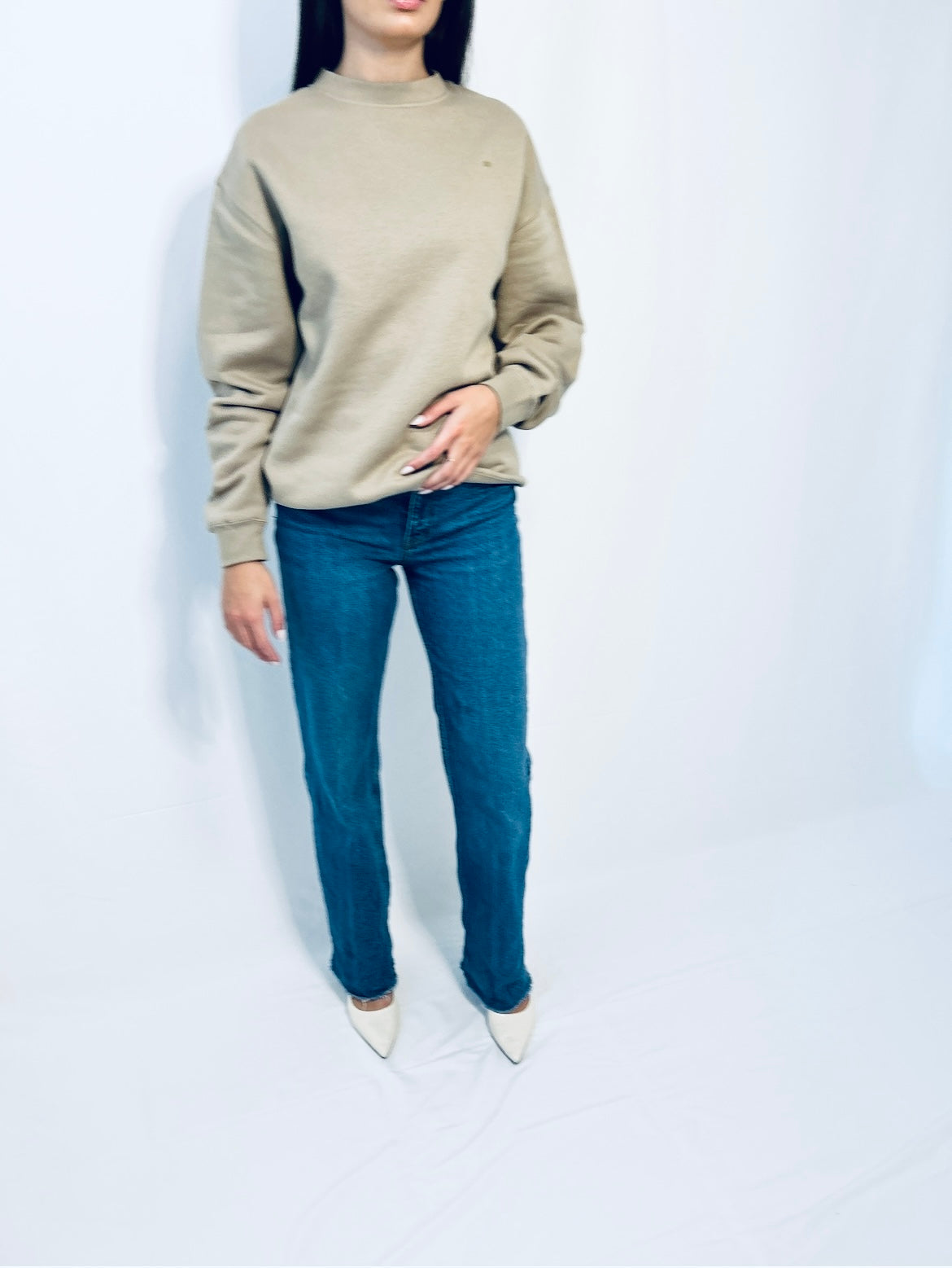00 sweatshirt crew: sand