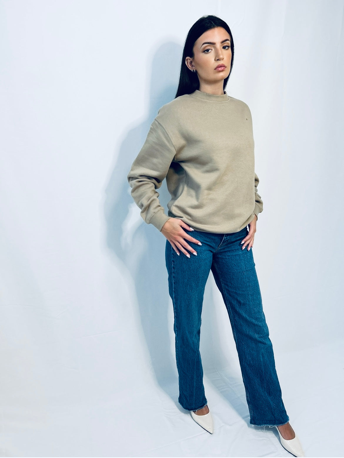 00 sweatshirt crew: sand
